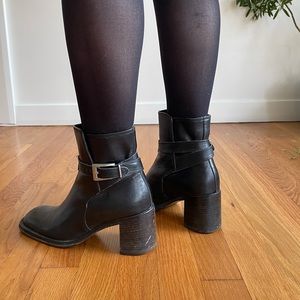 Black Square Toed Boots